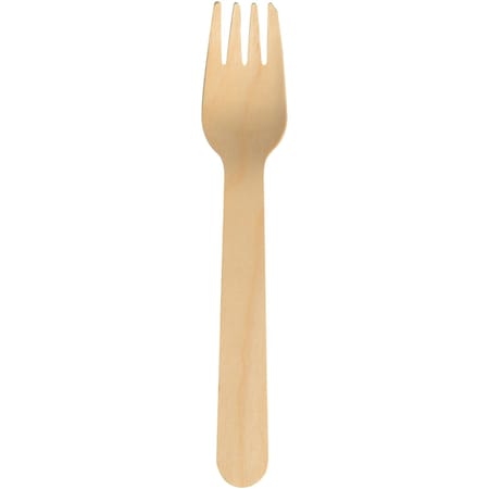 Abena Forks, Natural Birchwood, Eco-Friendly, 6.5 Inch, Brown, Biodegradable & Compostable, PK2000 5396